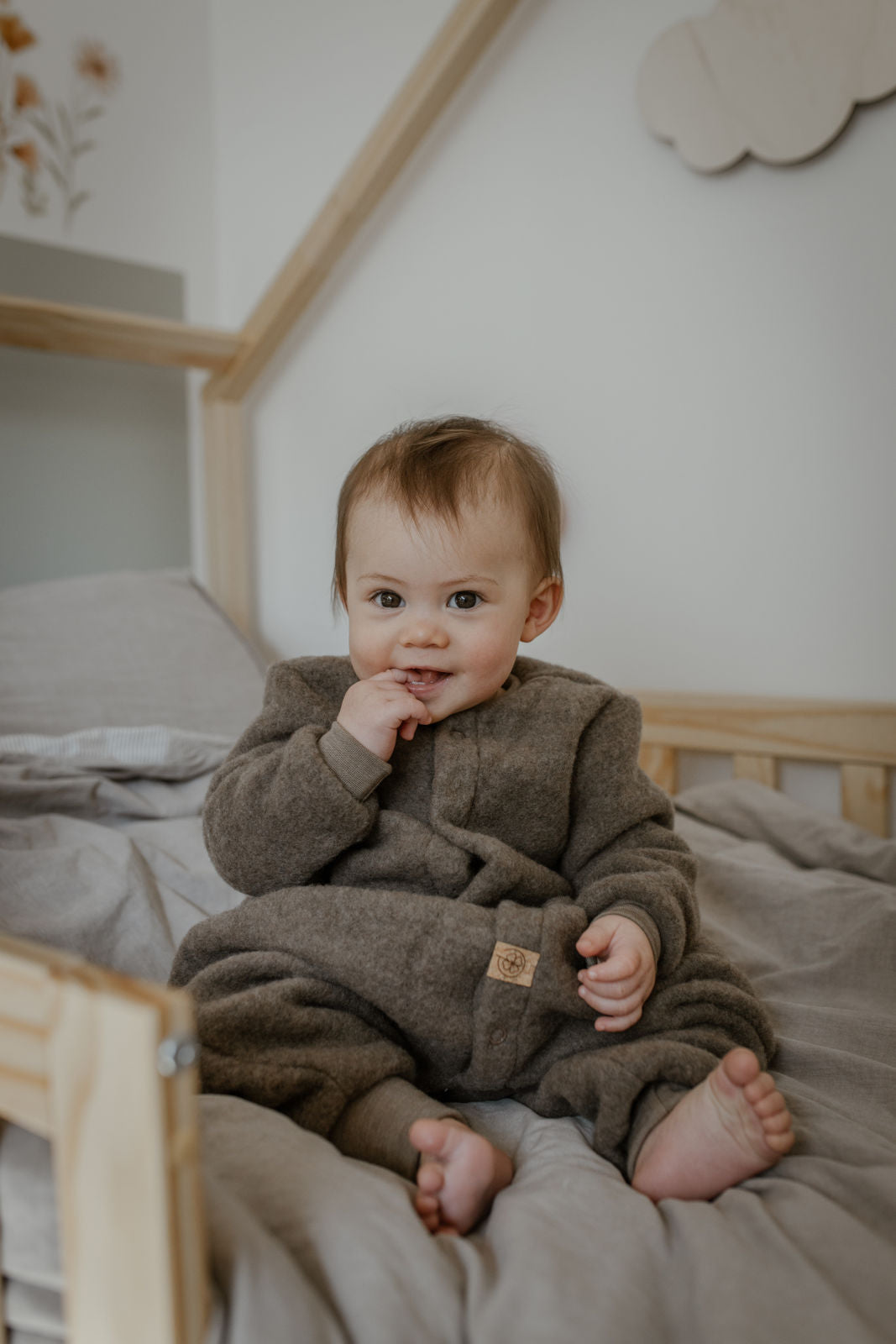 schlafsack baby junge Glücks-Schlafsack“ aus Merino-Wollfleece – Tausendglück