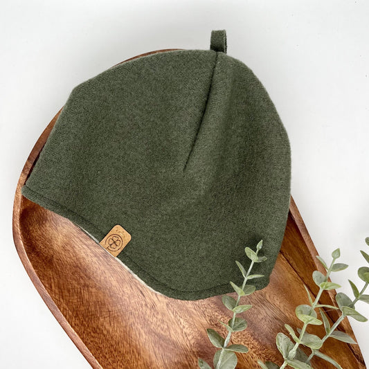 „Glücks-Haube“ aus Merino-Wollwalk - Tausendglück