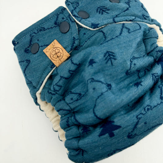 Wollwindel „Bärenglück Petrol“ - Tausendglück