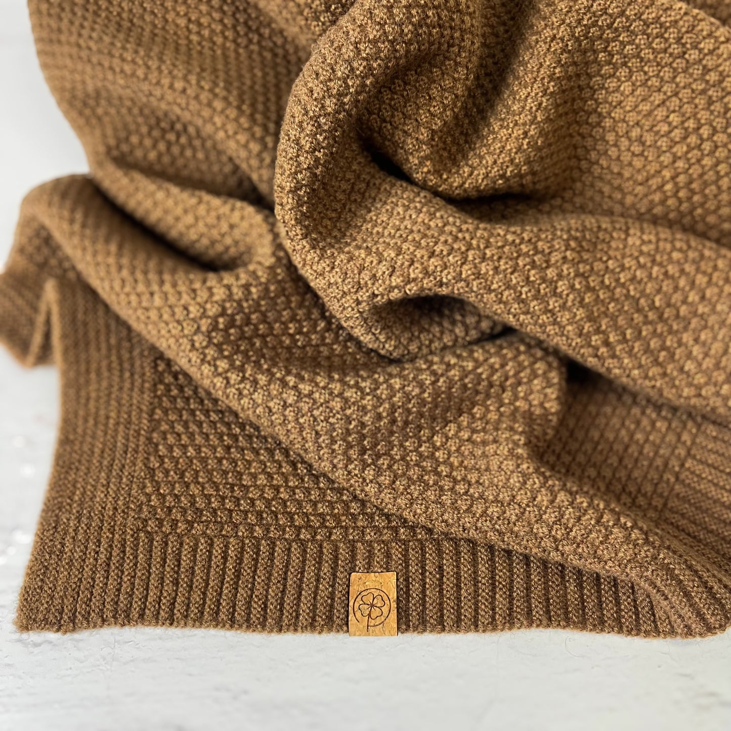 Babydecke aus Merinowolle „Hallo Winter“