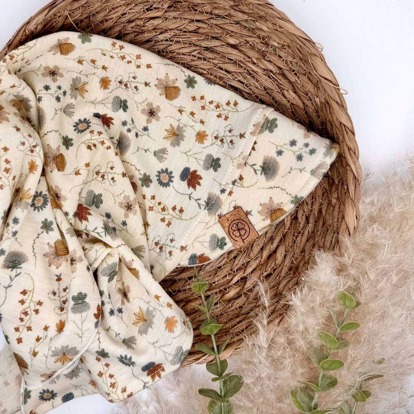 „Sommerglück“ | Sonnenhut Kinder zum Binden aus Wolle/Tencel
