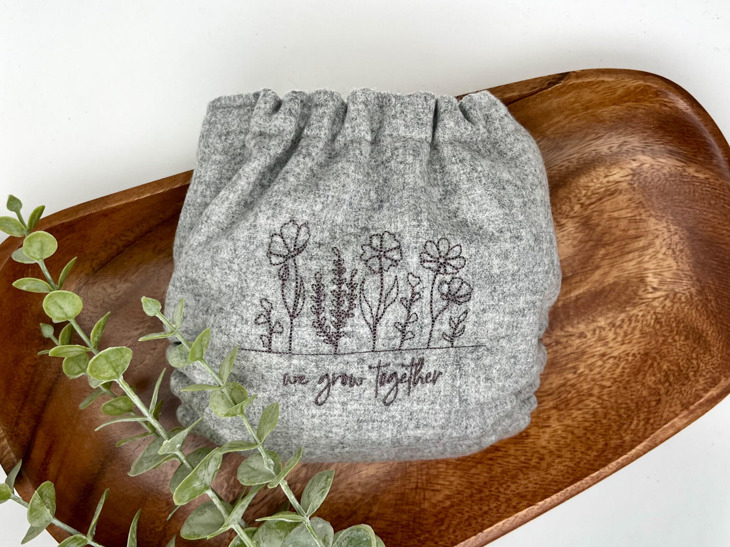 Wollwindel „Grow together - Stone“
