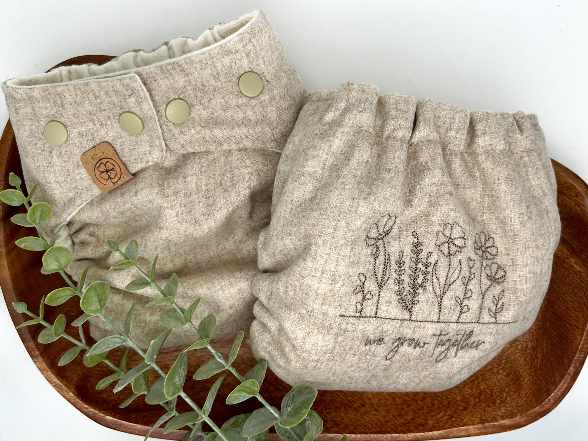 Wollwindel „Grow together - Creme“ - Tausendglück
