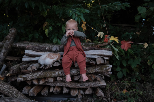 "Glückskind" Komplett-Set - Wickeljacke, Weste, Hose & Leggings