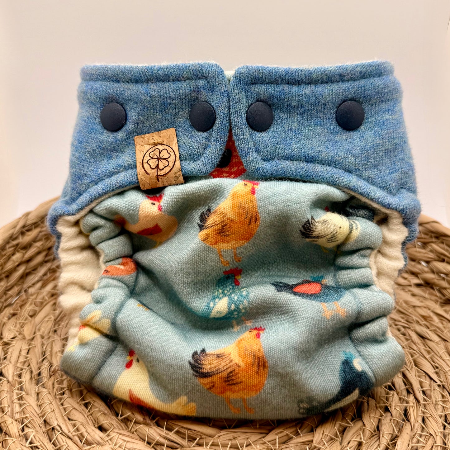 Unikat Wollwindel „Hühnchen“ Mini