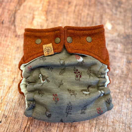 Glücksgriff Wollwindel „Ahorn Rotkehlchen“ - Unikat